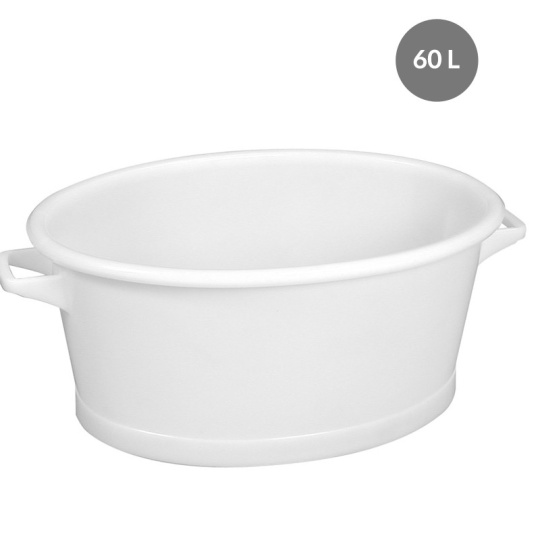 Baquet ovale - 60L - Blanc
